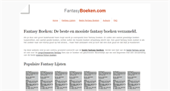 Desktop Screenshot of fantasyboeken.com